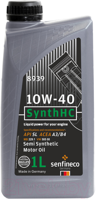 Моторна олива Senfineco SynthHC 10W40 (TS) 1 л (8939)